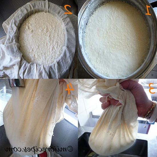 Hvordan lage paneer (indisk ost). Kok opp melk til en temperatur like under koking og slå av varmen.