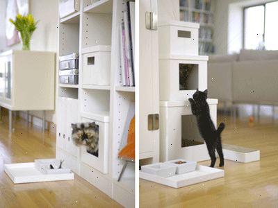 Hvordan bygge en katt klatrer. Skjær en av de 4x4 "innlegg i halvparten med en håndsag.