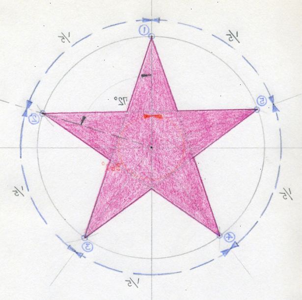 Hvordan tegne en stjerne. Tegn en opp-ned "v".