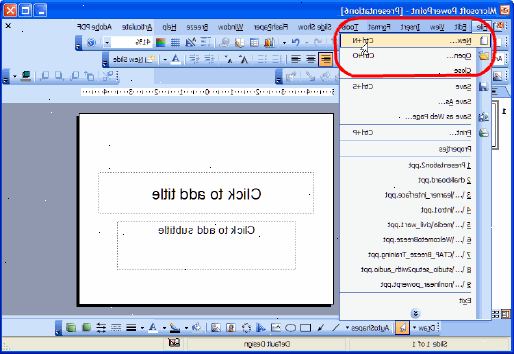 Hvordan lage en lysbildeserie med powerpoint. Åpne powerpoint og opprette en ny presentasjon.